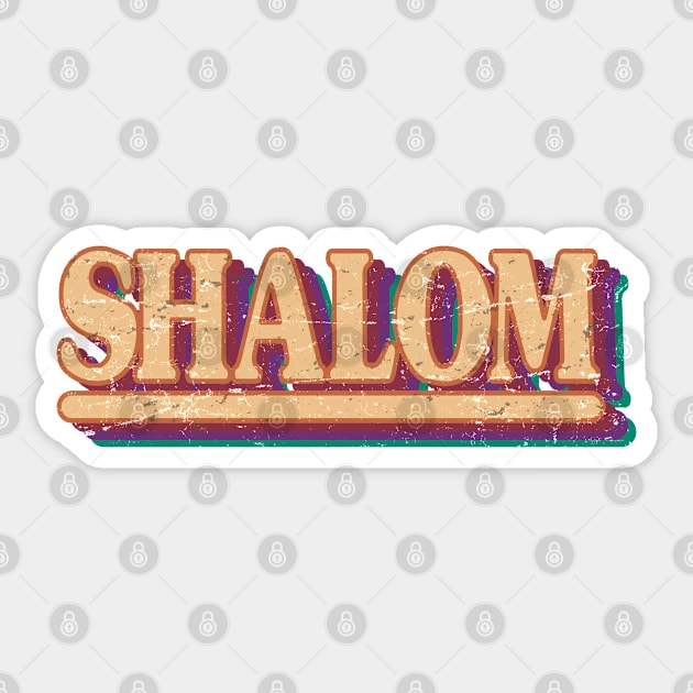 Shalom - Hebrew Word - Peace & Harmony, Jewish Gift For Men, Women & Kids Sticker by Art Like Wow Designs